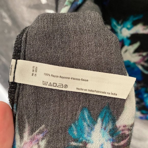 Free People | Border Print | Black Floral | Cross Back | Tank Top | Size Small - Picture 8 of 9